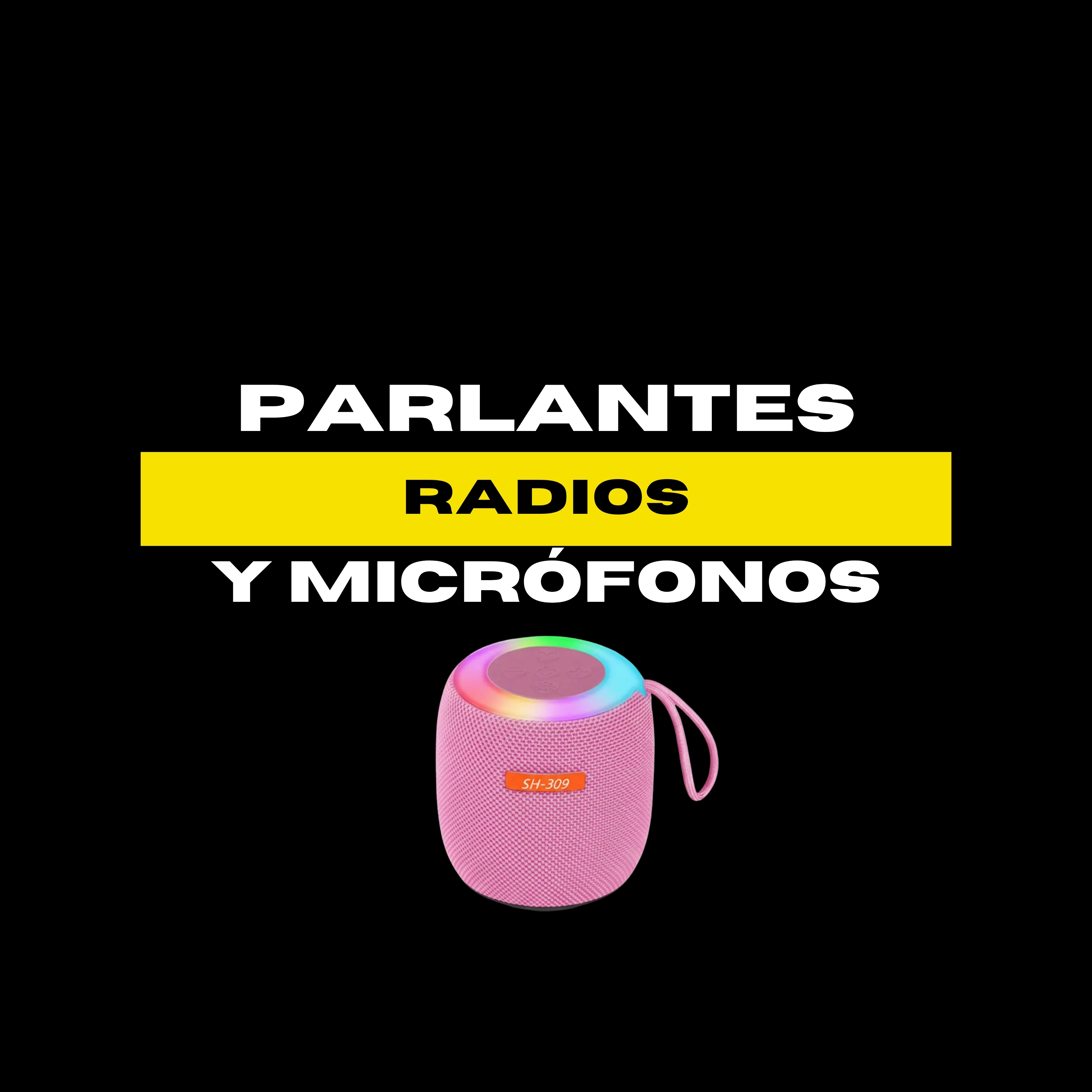 PARLANTES, RADIOS Y MICROFONOS