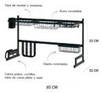 ESCURRIDOR ORGANIZADOR SOBRE BACHA DE 85CM DE ANCHO - Imagen 2