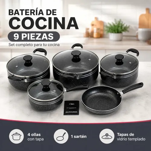 WhatsApp Image 2026-06-04 at 2.26.54 PM BATERÍA DE COCINA 9 PIEZAS – TOP VENTAS - Imagen 1