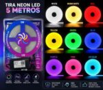 KIT MANGUERA TIRA LED NEON 5M + FUENTE
