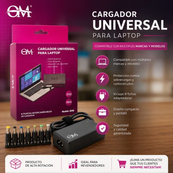 CARGADOR DE NOTEBOOK OM-2696