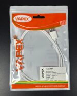 CABLE USB MACHO A LIGHTNING (IPHONE) DE 1 M