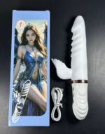 VIBRADOR RECARGABLE CON ESTIMULADOR GUN R082 25Cm - Imagen 2