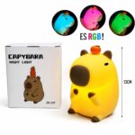 VELADOR CAPIBARA DE SILICONA RGB 13cm