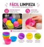 MOLDE DE MUFFIN O CUPCAKE DE SILICONA X12 - Imagen 2