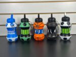 BOTELLA SILICONADA PLEGABLE 500ML DE PELOTAS