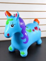 UNICORNIO SALTARIN INFLABLE CON MUSICA Y LUCES