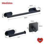 SET DE ACCESORIOS AUTOADHESIVOS PARA BAÑO MELECH-632 - Imagen 3