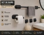 SET DE ACCESORIOS AUTOADHESIVOS PARA BAÑO MELECH-632