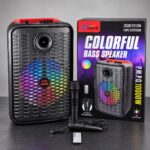 PARLANTE COLORFULL BASS SPEACKER ZQS12156 CON DOS MICRÓFONOS