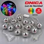 LUZ DE NAVIDAD BOLITA DISCO RGB 16 LUCES NAV026