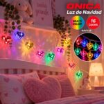 LUZ DE NAVIDAD CORAZÓN RGB 16 LUCES NAV028 - Imagen 2