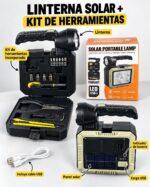 LINTERNA Y REFLECTOR SOLAR CON KIT DE HERRAMIENTAS 7739c - Imagen 2